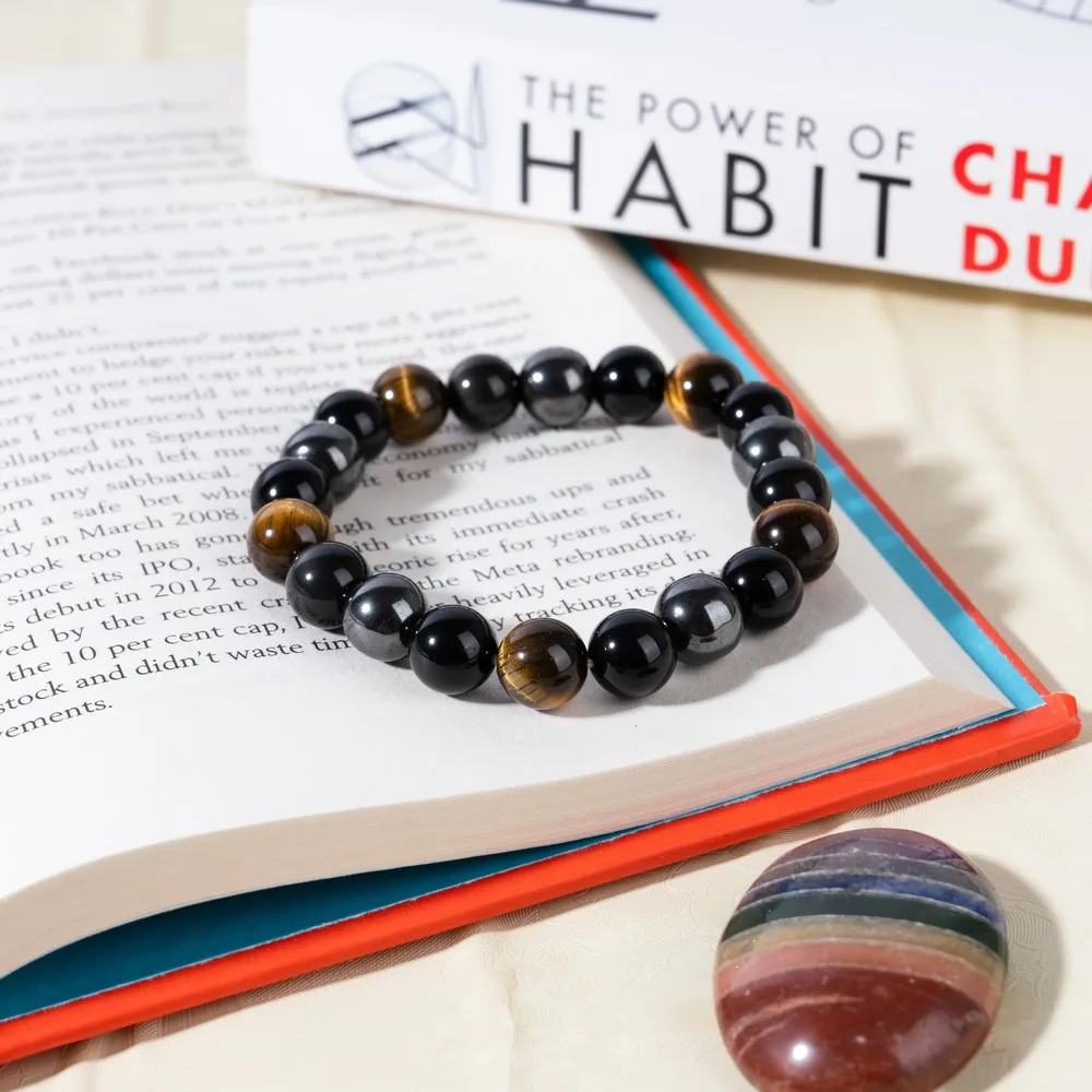 Triple Money 10 MM Bracelet product image — Gemstone Bracelets