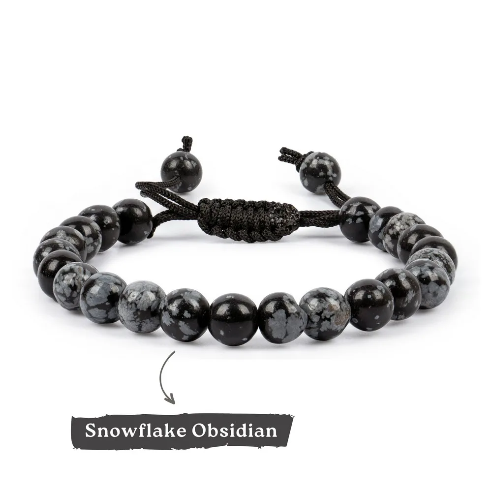 Snowflake Obsidian Bracelet product image — Gemstone Bracelets