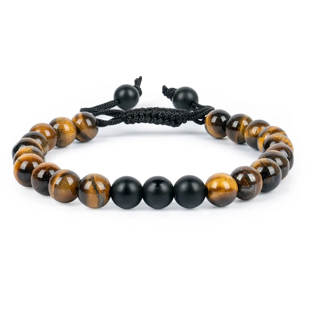 Tiger Eye With Black Onyx Bracelet — Gemstone Bracelets