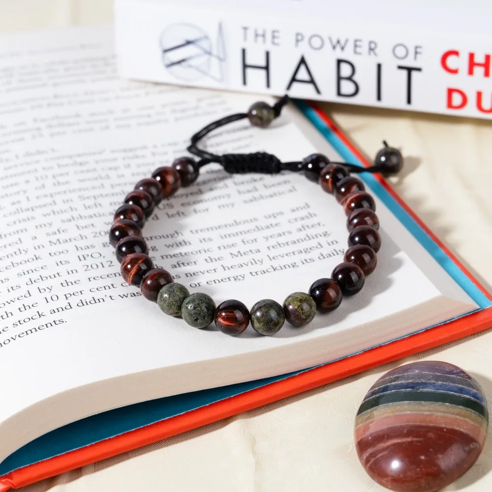 Red Tiger Eye With Blood Stones product image — Gemstone Bracelets