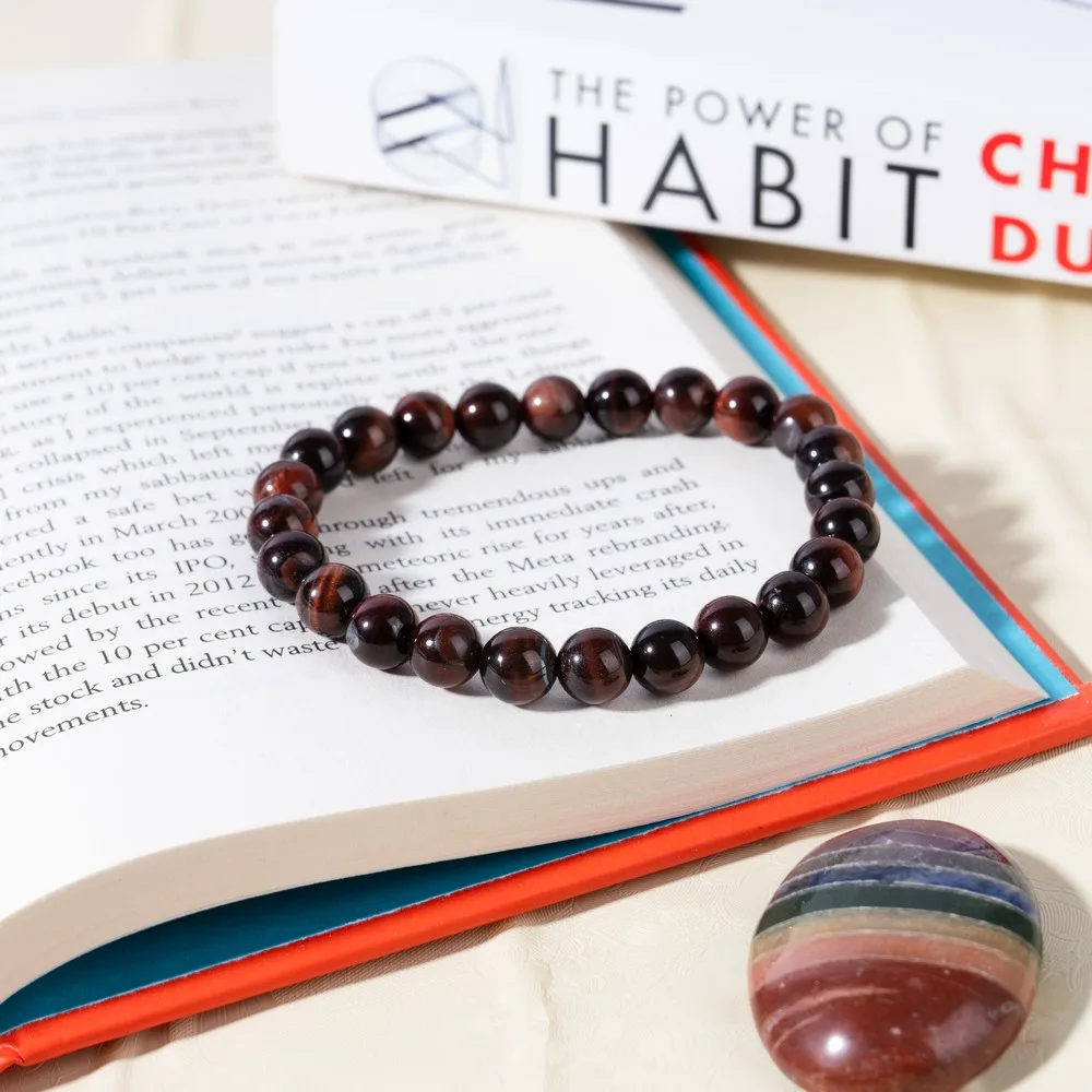 Red Tiger Eye Bracelet product image — Gemstone Bracelets