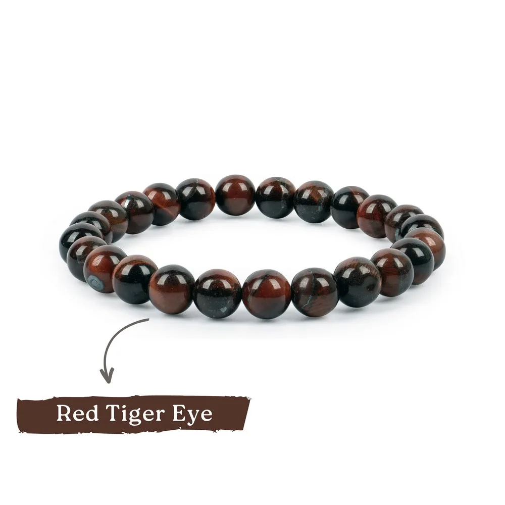 Red Tiger Eye Bracelet product image — Gemstone Bracelets