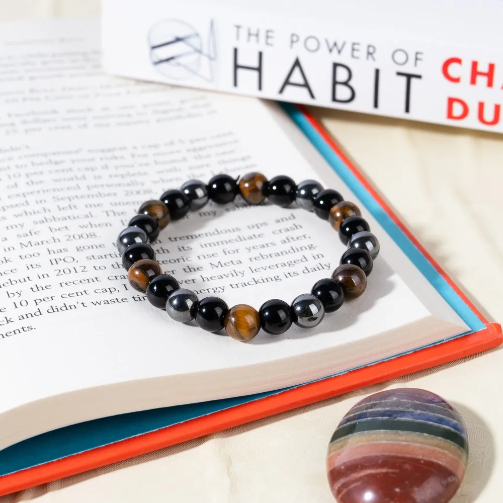 Triple Money 8 MM bracelet product image — Gemstone Bracelets
