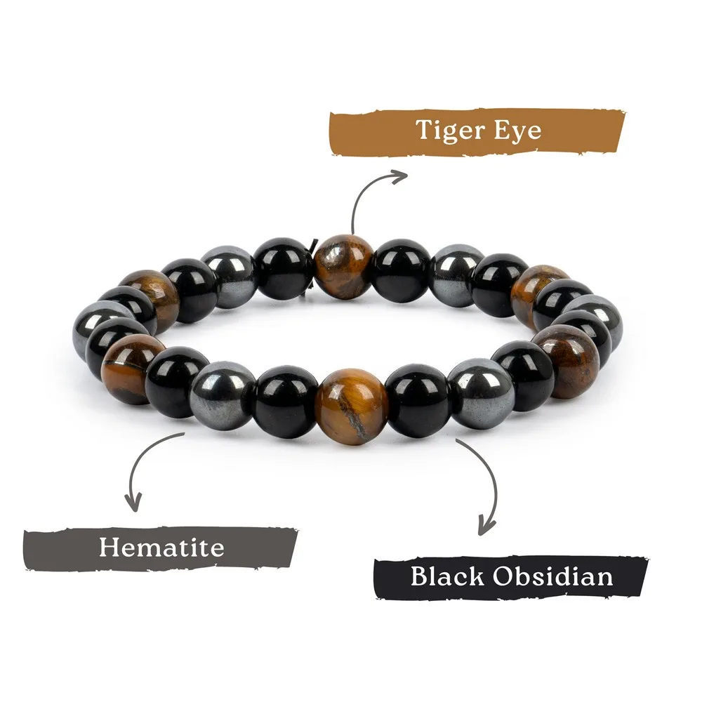 Triple Money 8 MM bracelet product image — Gemstone Bracelets