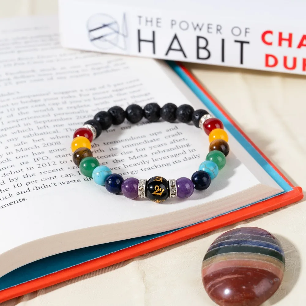 7 Chakra Om Money Bracelet product image — Gemstone Bracelets