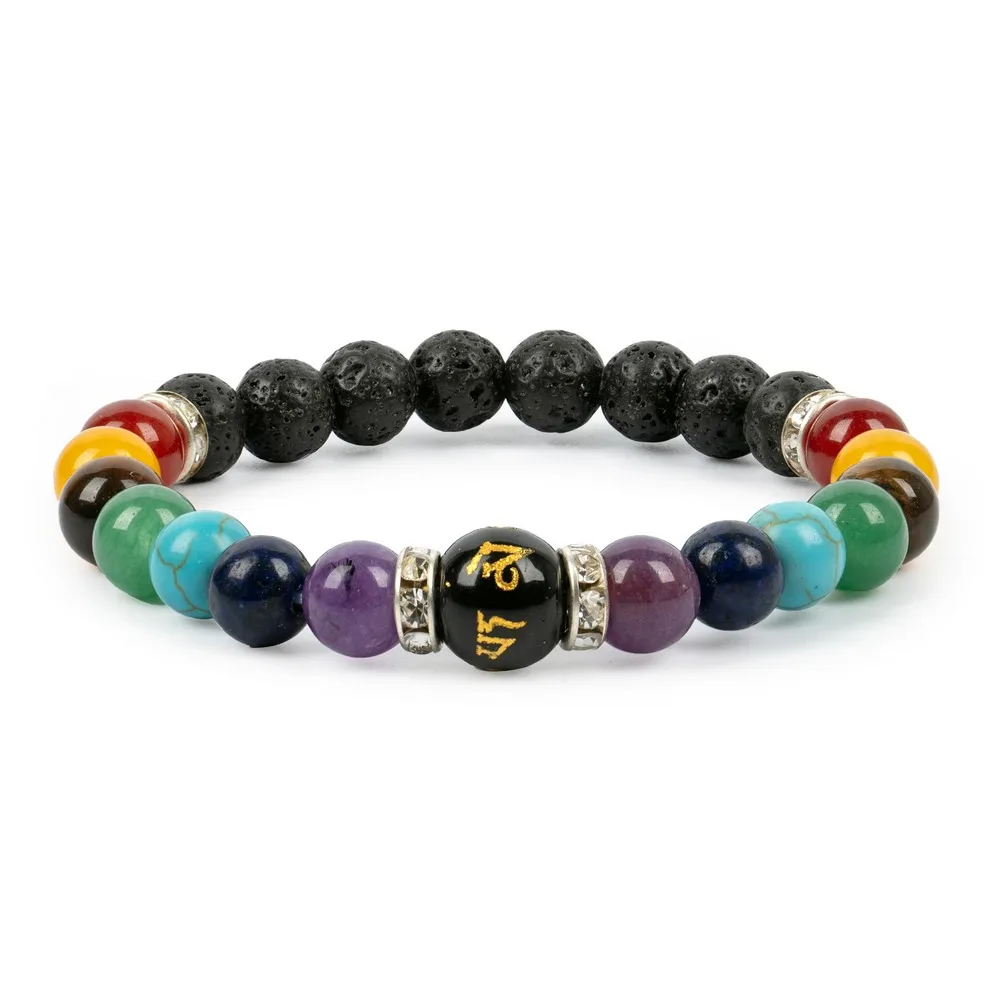 7 Chakra Om Money Bracelet — Gemstone Bracelets